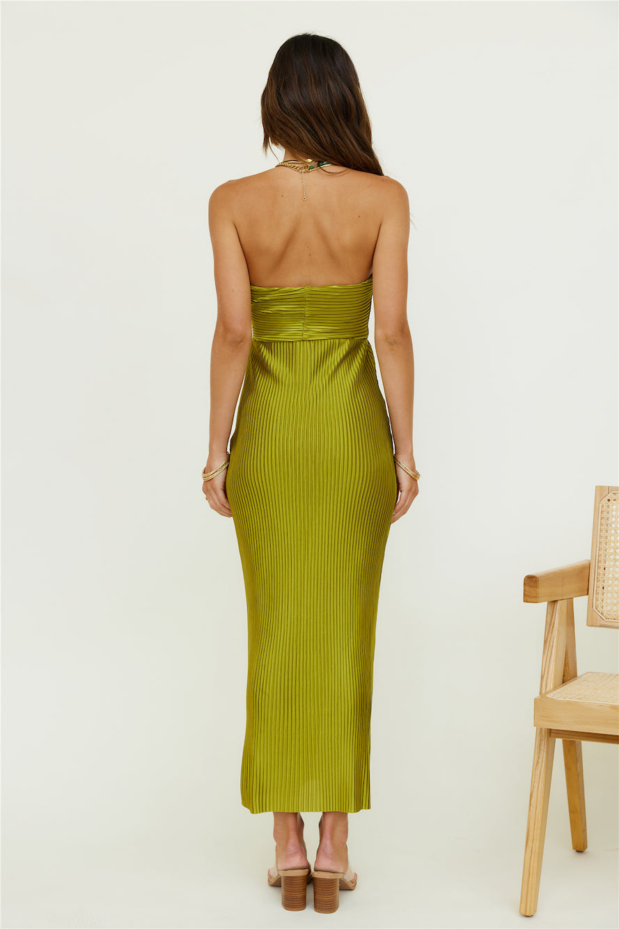 Amelie Silk Maxi Dress in Sage 9