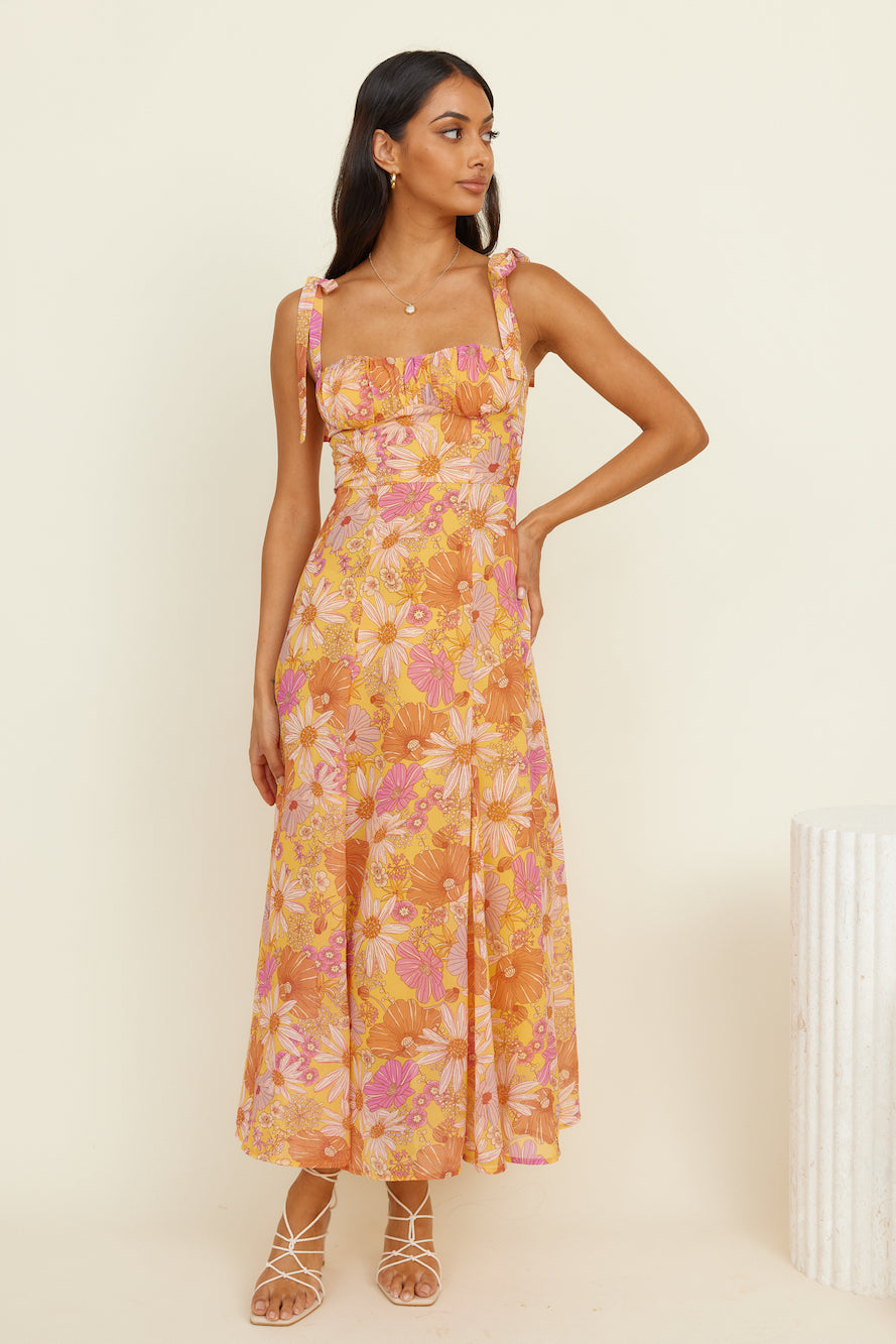 Ophelia Paradise Maxi Dress in Soft Yellow Paradise Maxi Dress Yellow 4