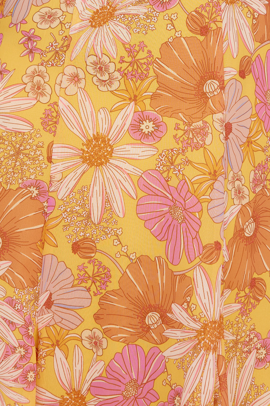 Ophelia Paradise Maxi Dress in Soft Yellow Paradise Maxi Dress Yellow 7
