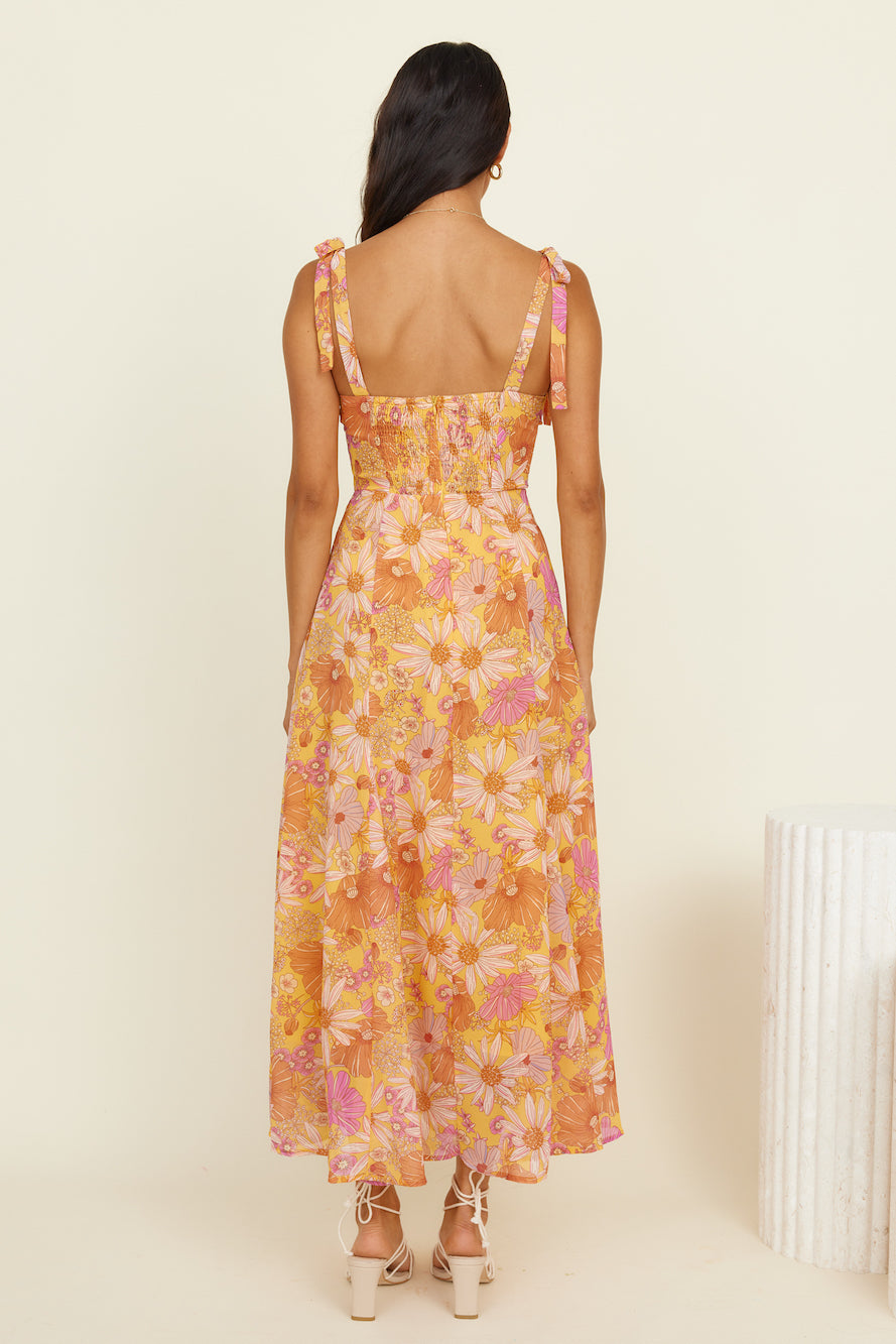 Ophelia Paradise Maxi Dress in Soft Yellow Paradise Maxi Dress Yellow 5