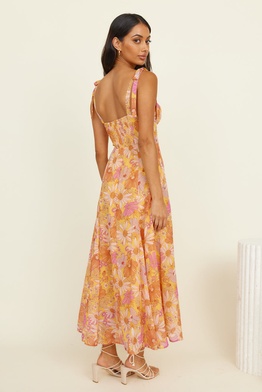 Ophelia Paradise Maxi Dress in Soft Yellow Paradise Maxi Dress Yellow 6