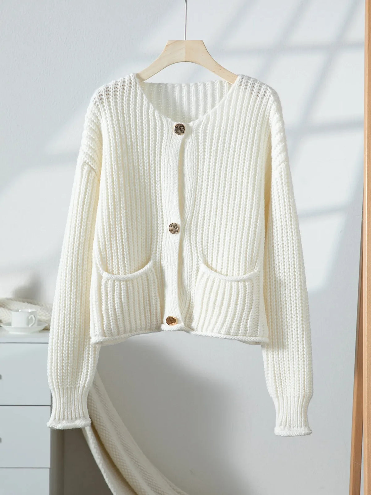 Margot Knit Cardigan Ivory 7