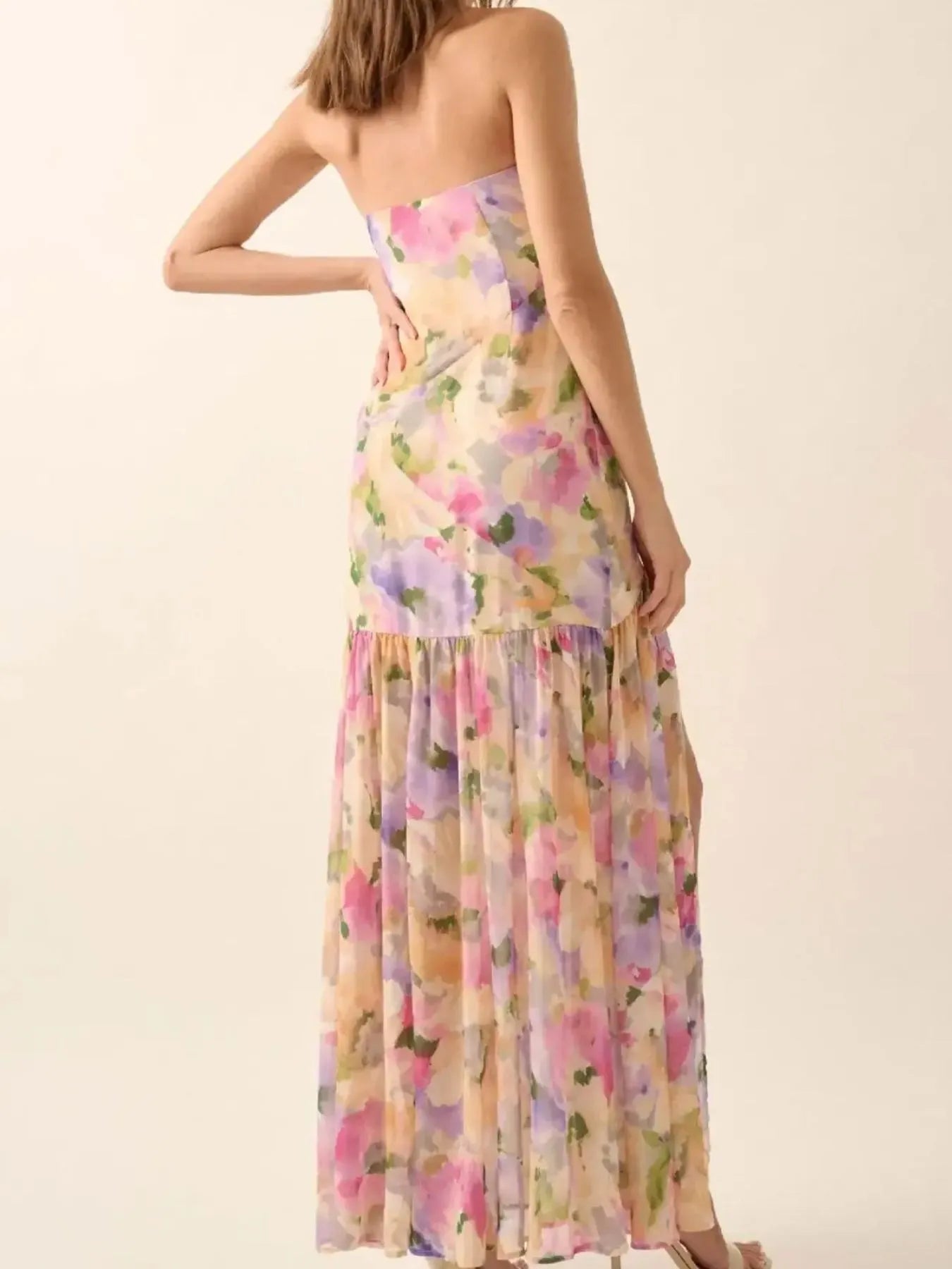 Margot Floral Maxi Dress Burnt Coral 2