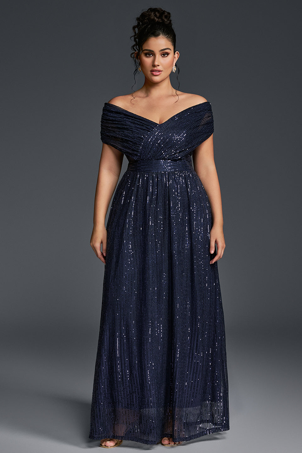 Isabelle Floral Pleated Maxi Dress Neck Sequin Maxi Dress 5