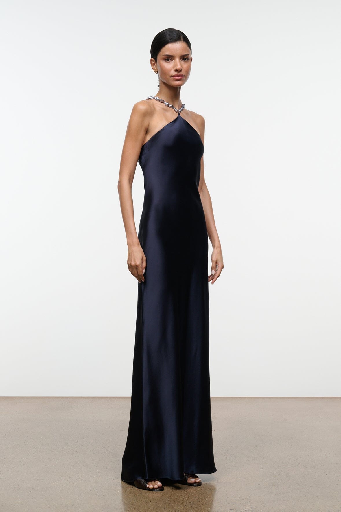 Cadence Crepe Midi Dress NAVY 2