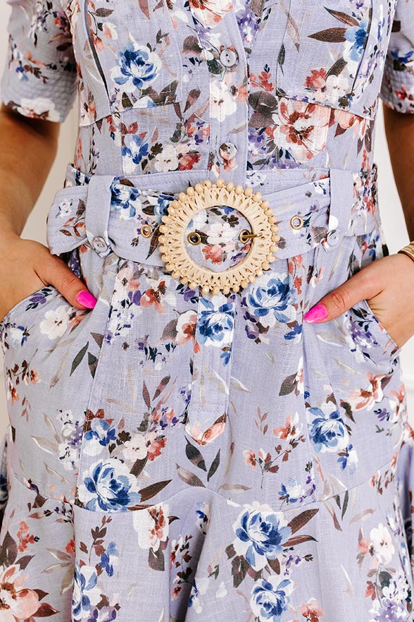 Cecilia Floral Mini Dress lavender 3