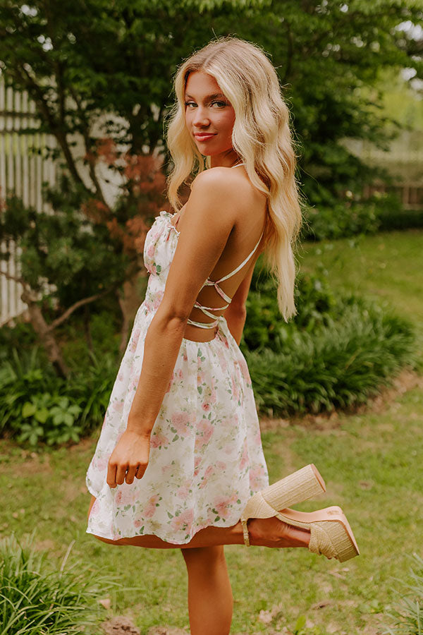 Celestine Floral Mini Dress ivory 6