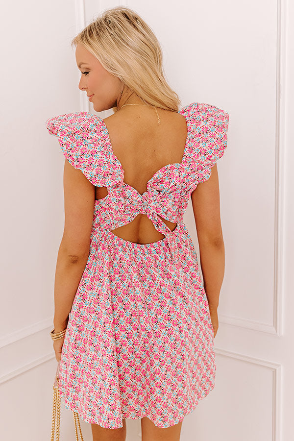 Margot Floral Mini Dress Pink 2