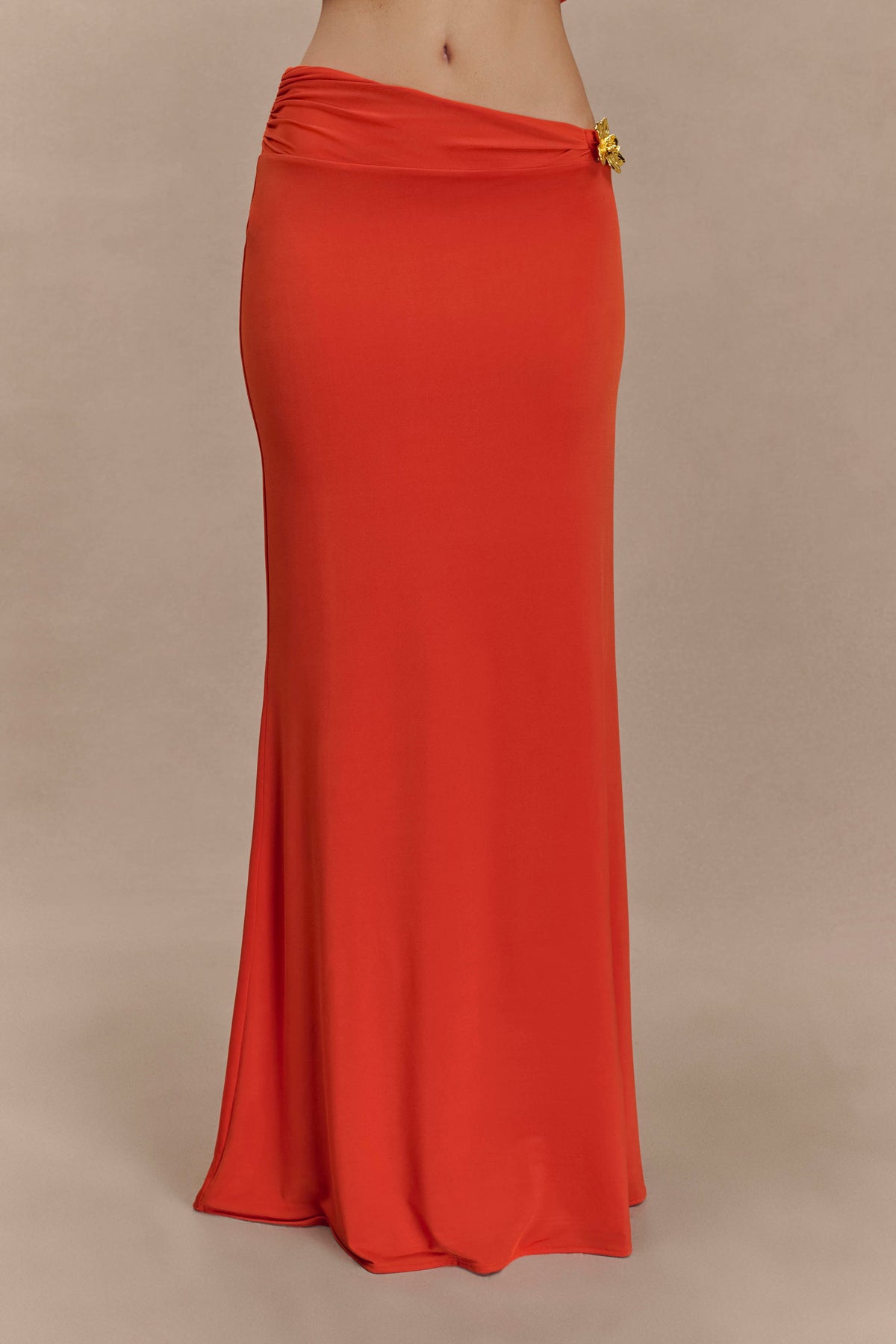 Ainsley Asymmetrical Maxi Dress in Burnt Orange Burnt Orange 5