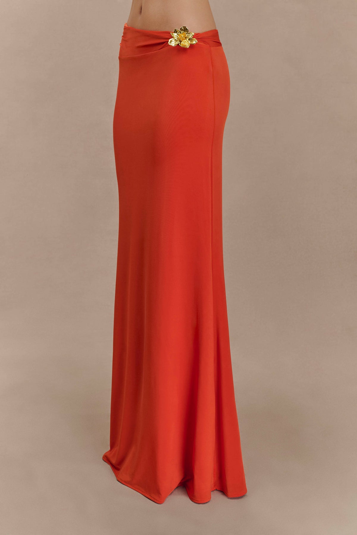 Ainsley Asymmetrical Maxi Dress in Burnt Orange Burnt Orange 6