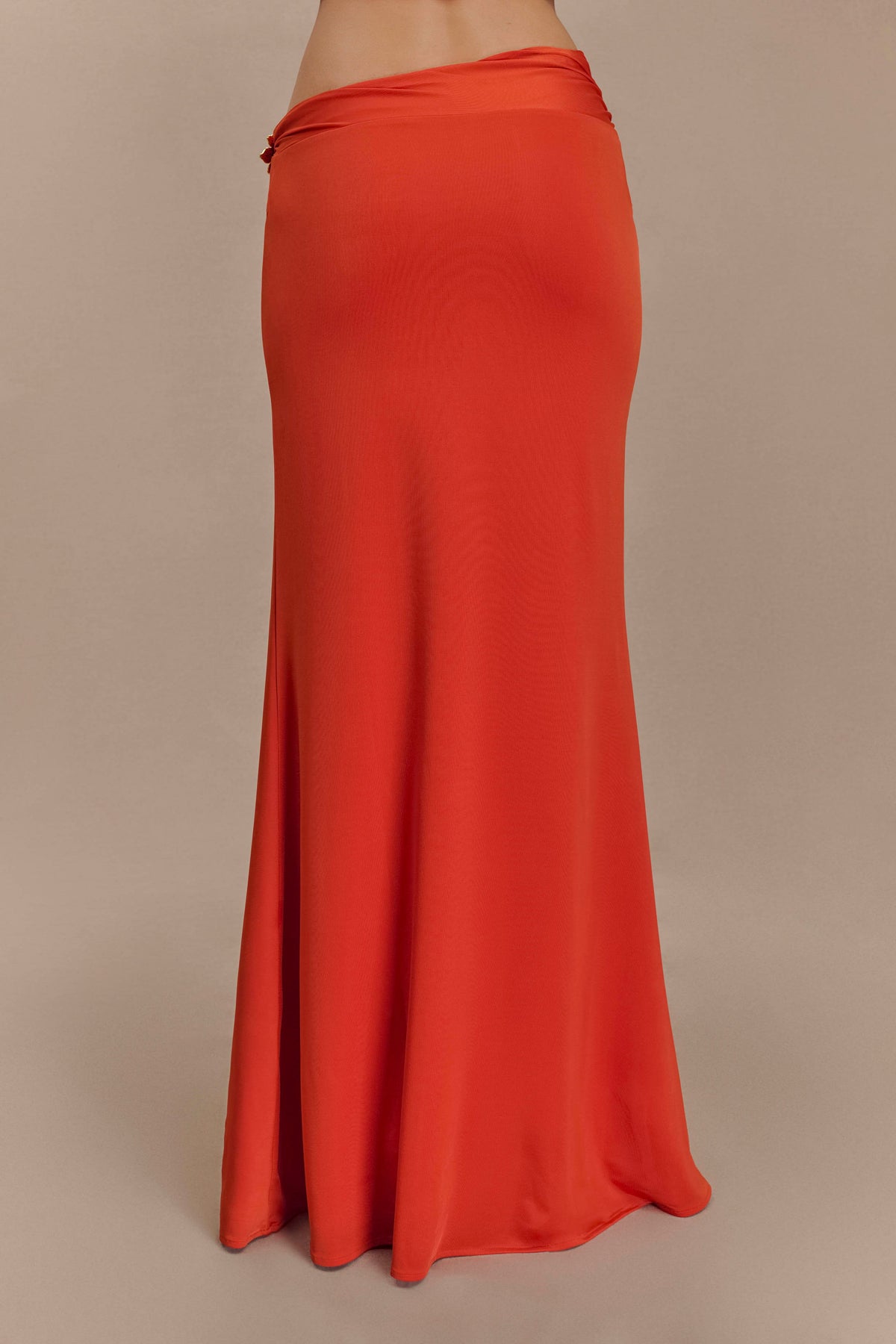 Ainsley Asymmetrical Maxi Dress in Burnt Orange Burnt Orange 7