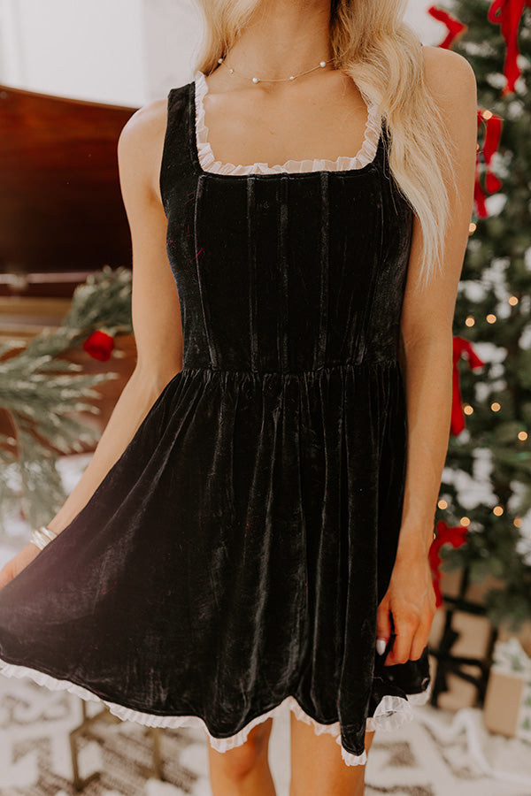 Margot Velvet Mini Dress black 2