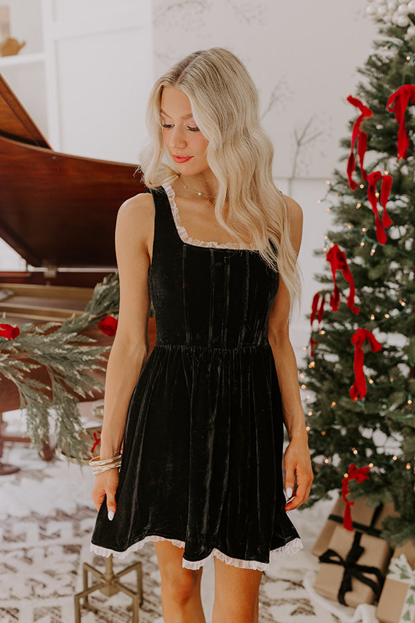 Margot Velvet Mini Dress black 4