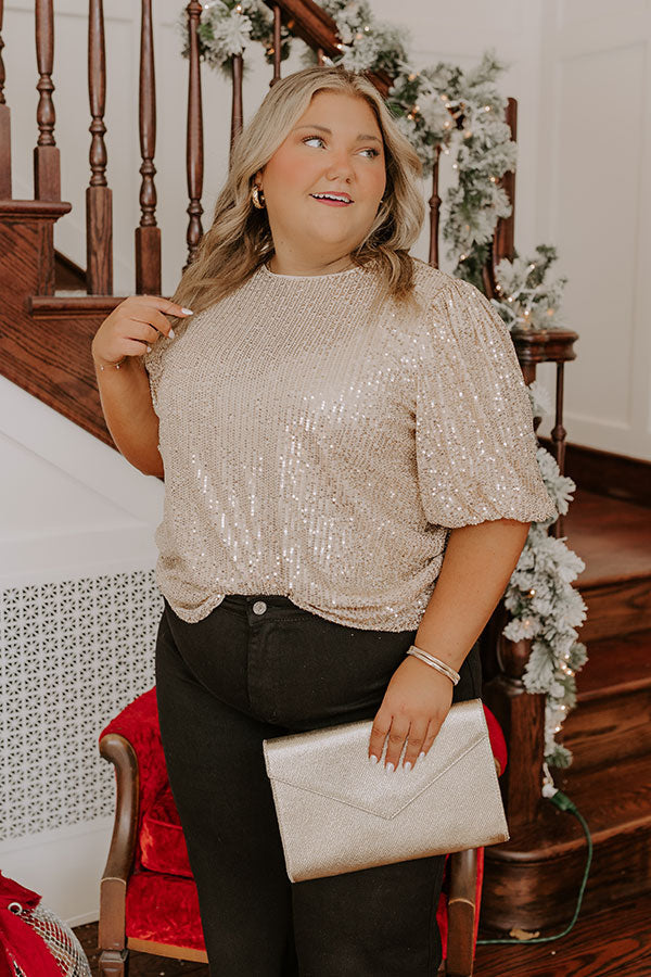 Celeste Sequin Camisole gold 3