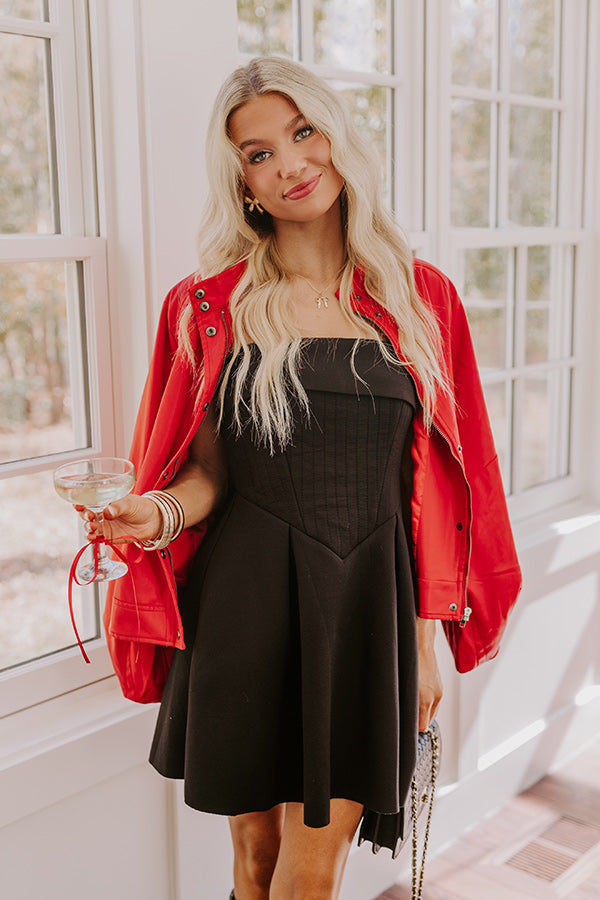 Ophelia Scuba Mini Dress in Black Black 4