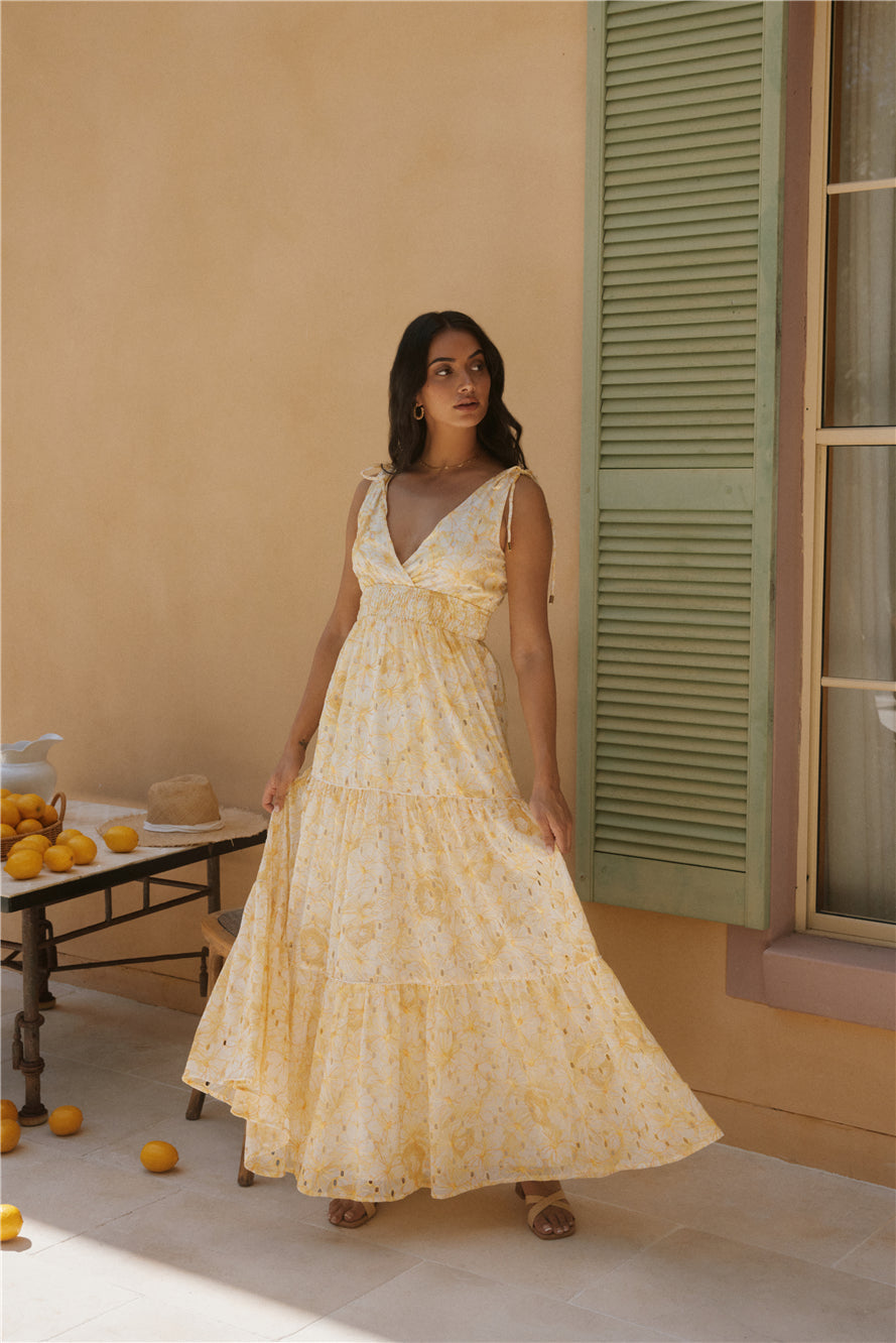 Aurelia Sunny Maxi Dress in Yellow 6