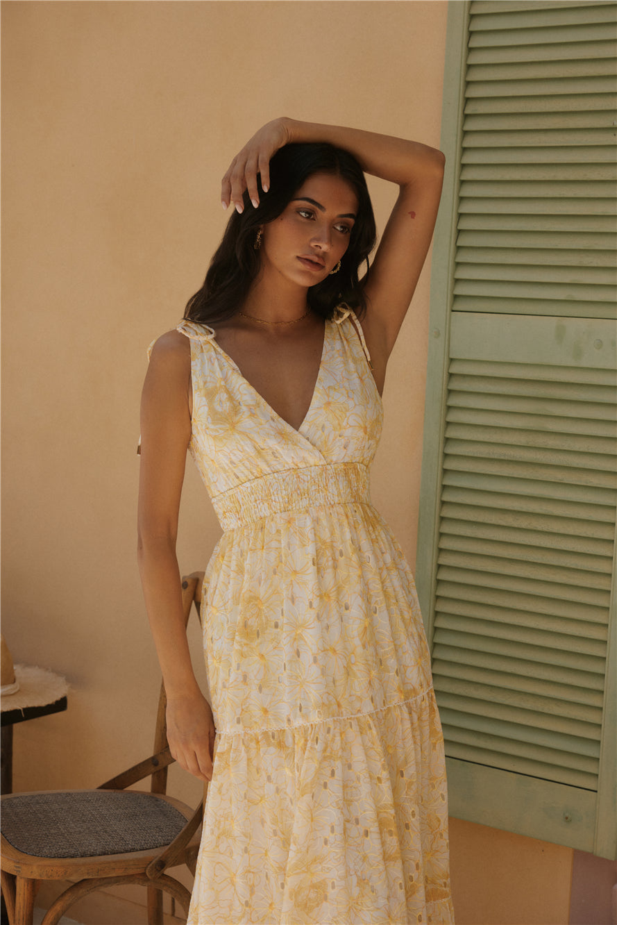 Aurelia Sunny Maxi Dress in Yellow 3