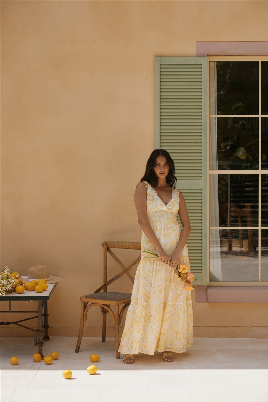 Aurelia Sunny Maxi Dress in Yellow 5