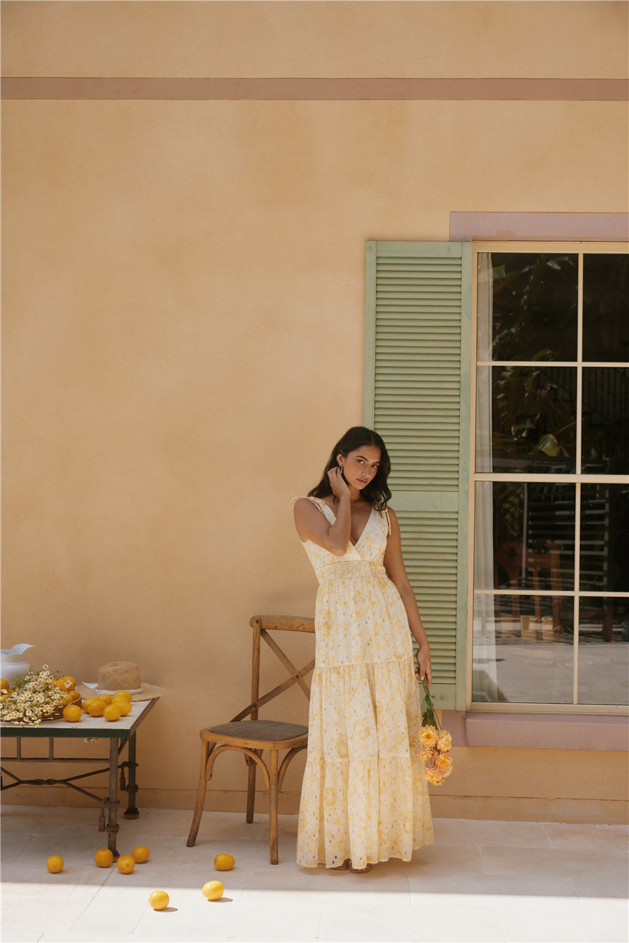 Aurelia Sunny Maxi Dress in Yellow 7