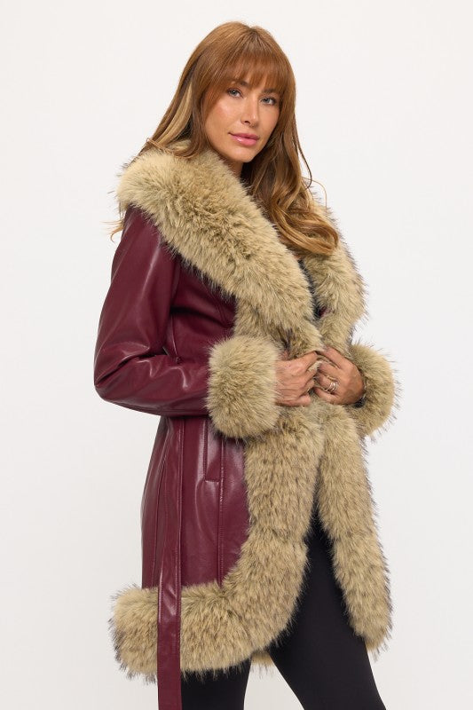 Boardwalk Luxe Contrast Coat Black 9