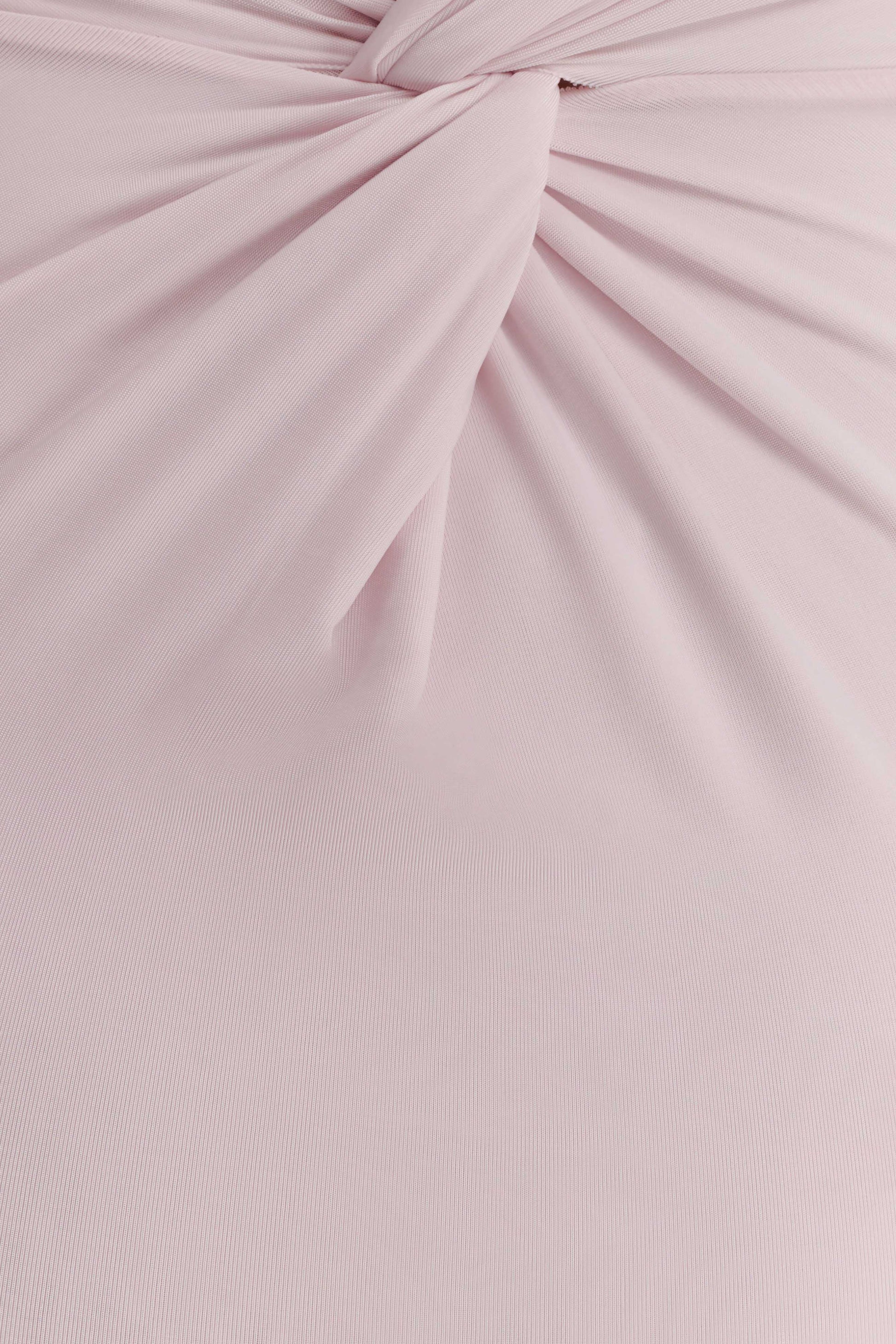 Elyna Slinky Halter Maxi Dress Pale Pink 9