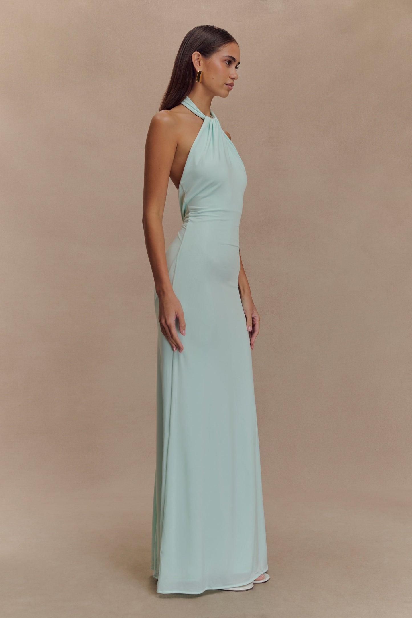 Elyna Slinky Halter Maxi Dress Lagoon 6