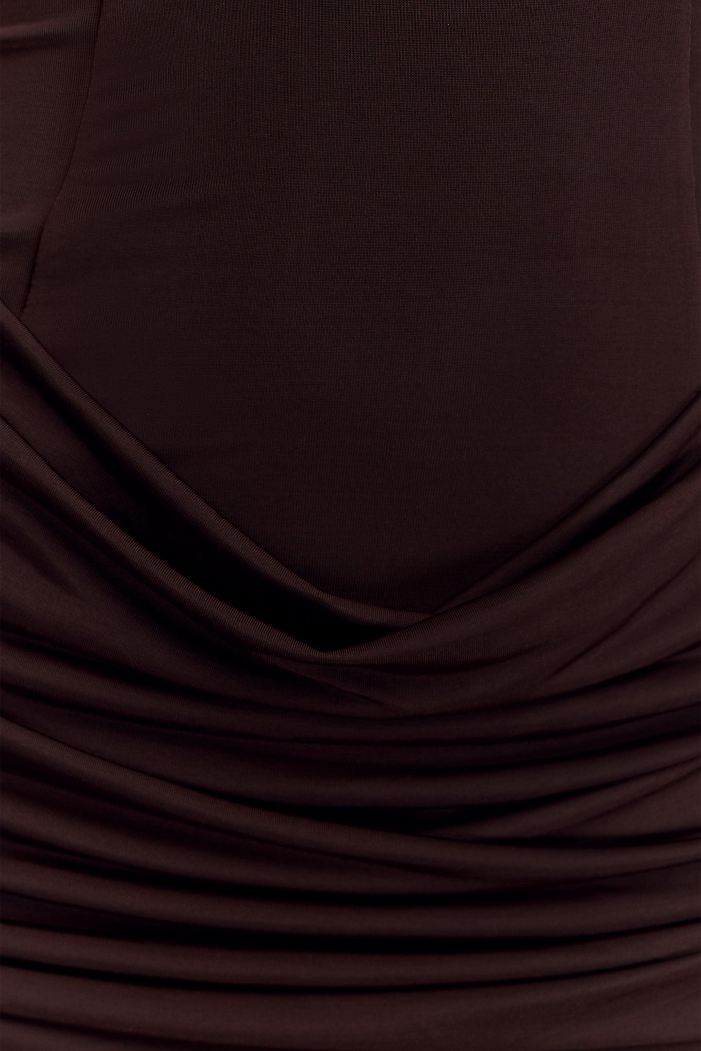 Mattea Slinky Mesh Mini Dress with Scarf Dark Chocolate 4