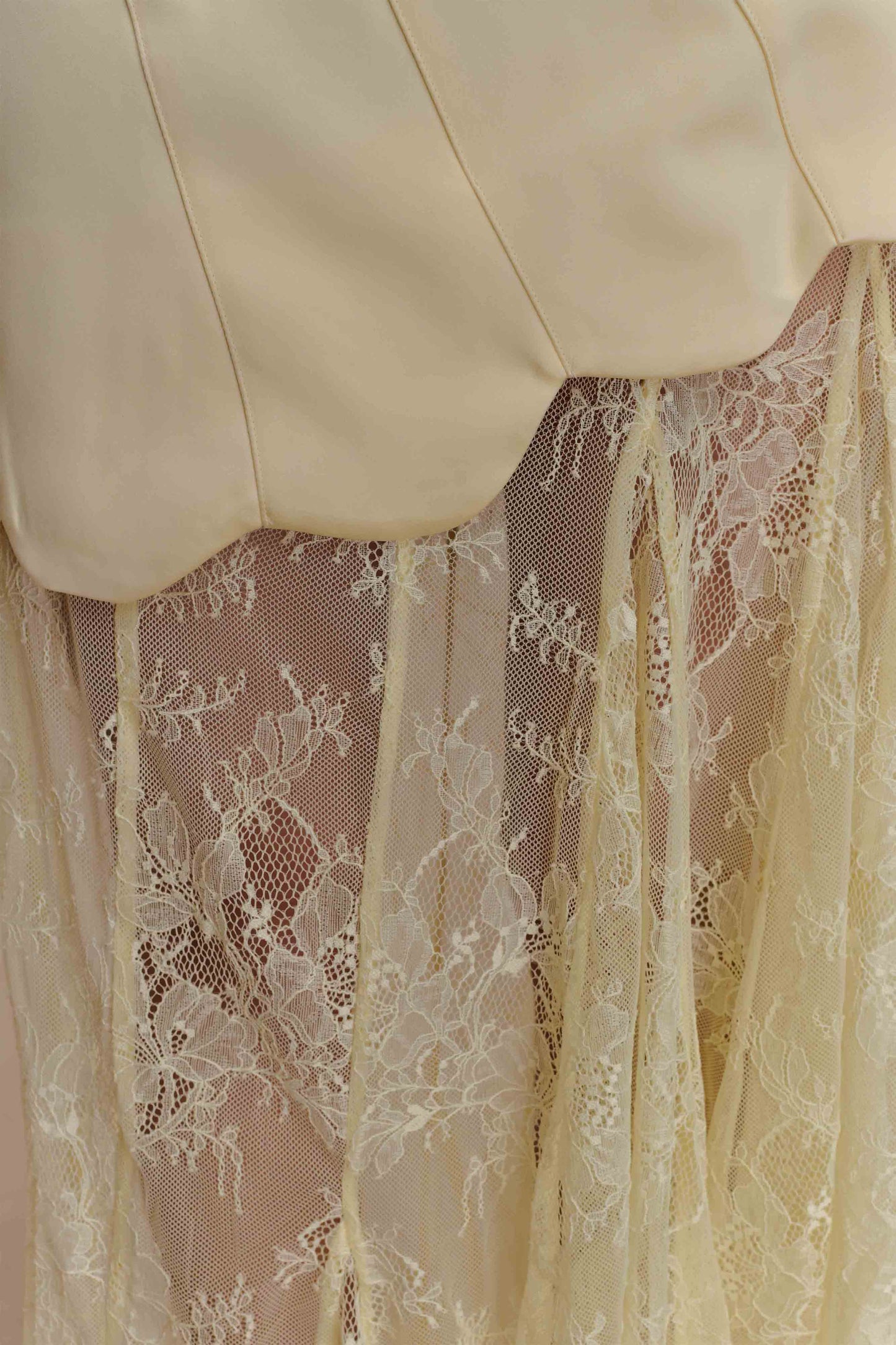 Aleena Satin & Lace Maxi Dress in Lemon Lemon 6
