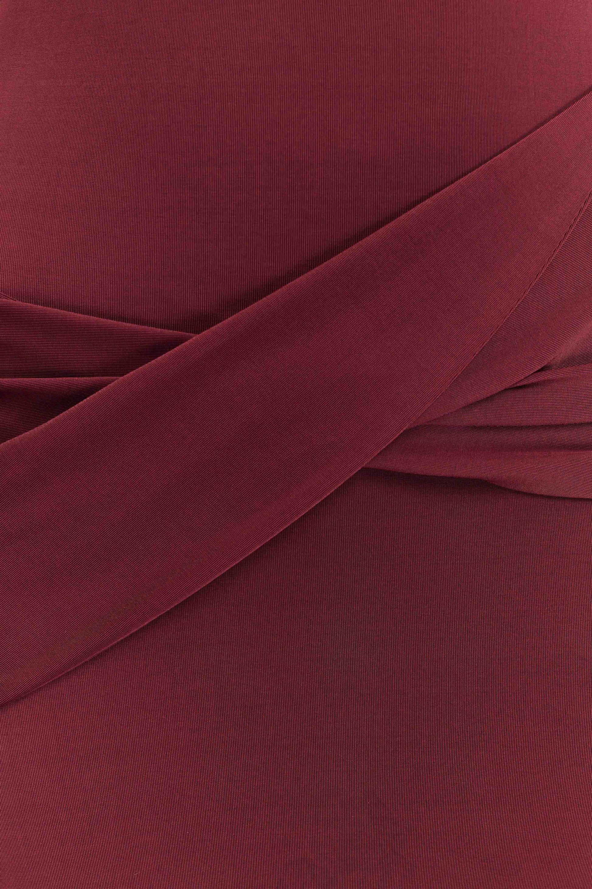 Henley Slinky Drape Maxi Dress Wine 6