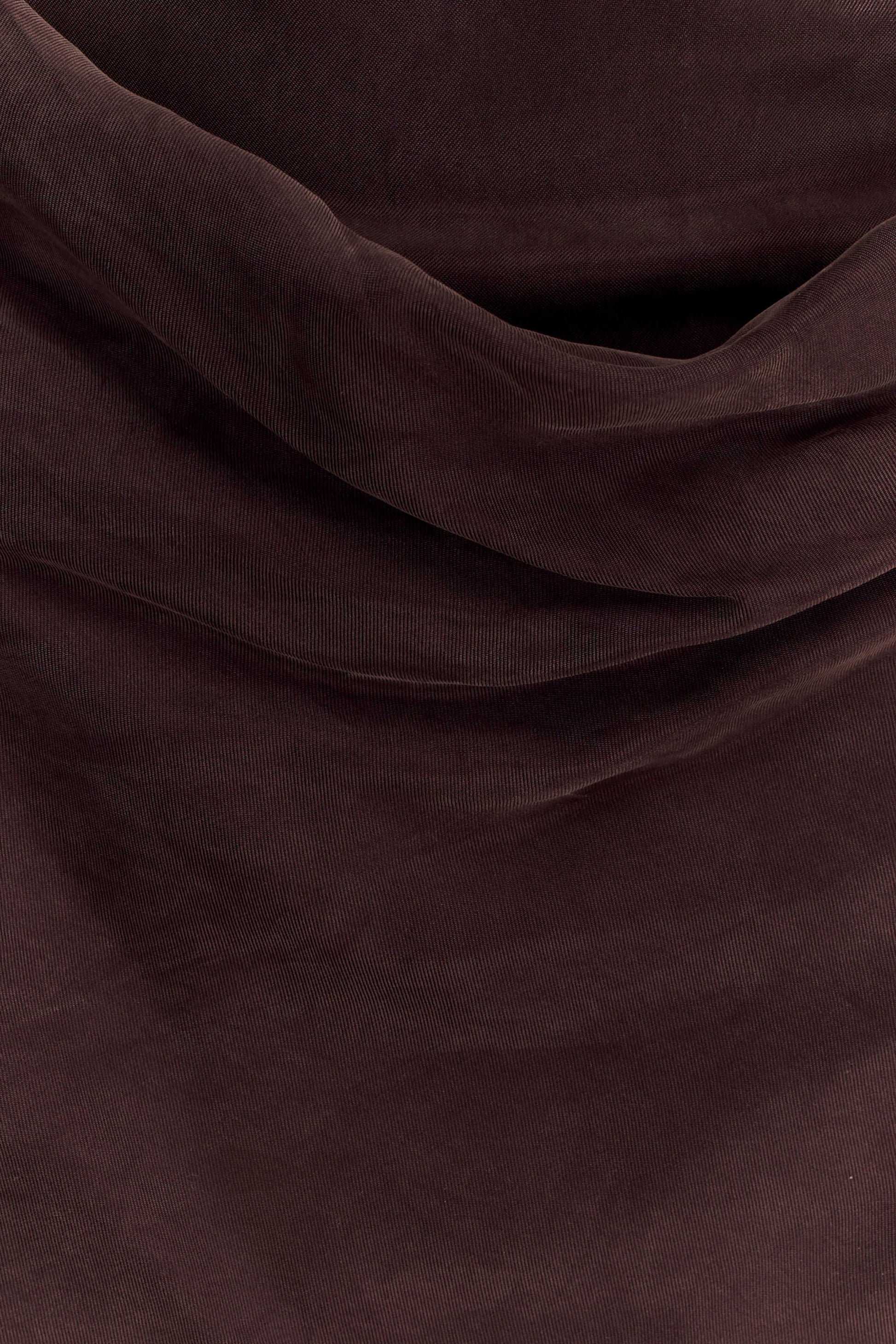 Bexley Draped Mini Dress in Dark Chocolate Dark Chocolate 4