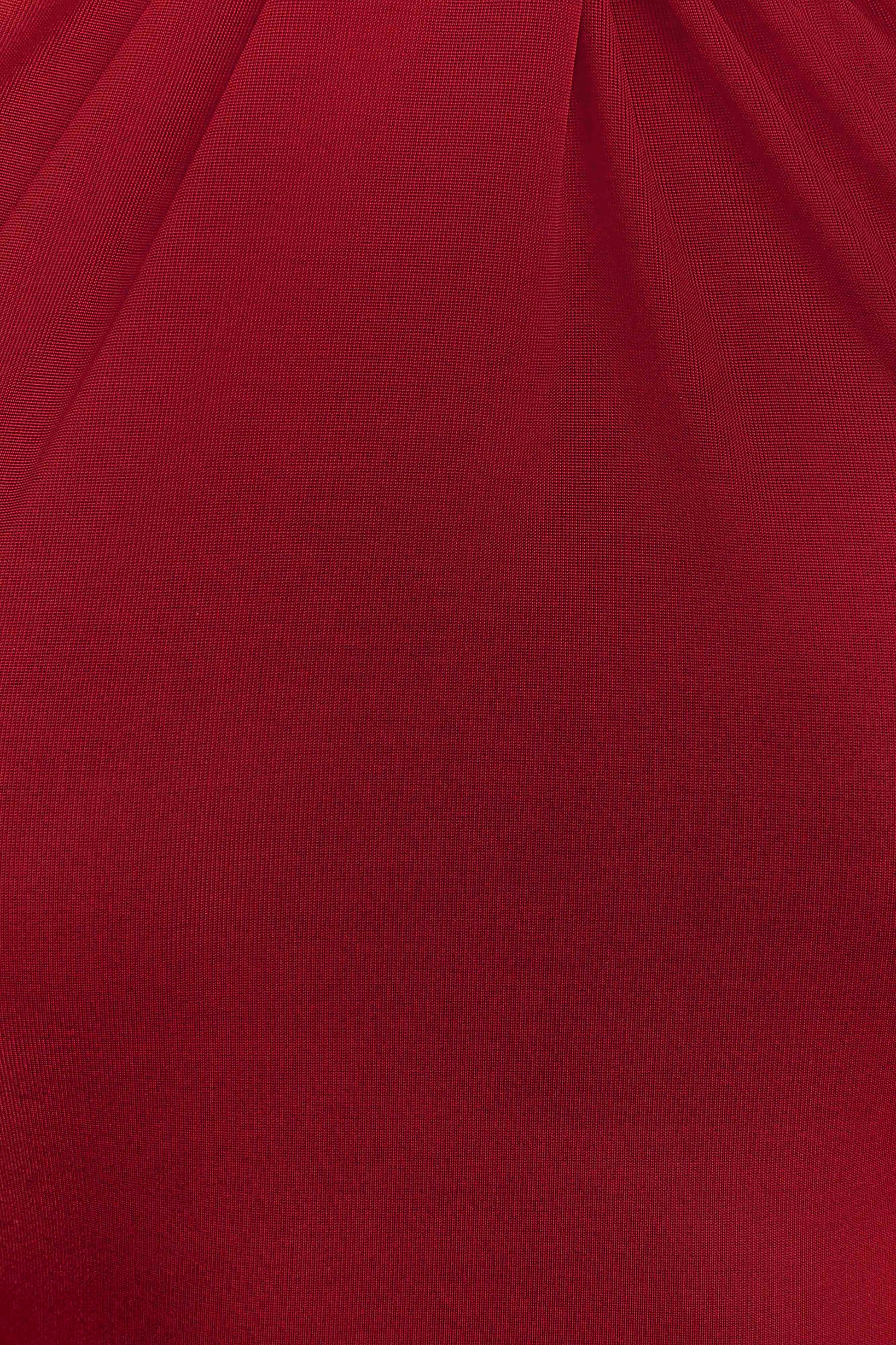 Elyna Slinky Halter Maxi Dress Deep Red 5