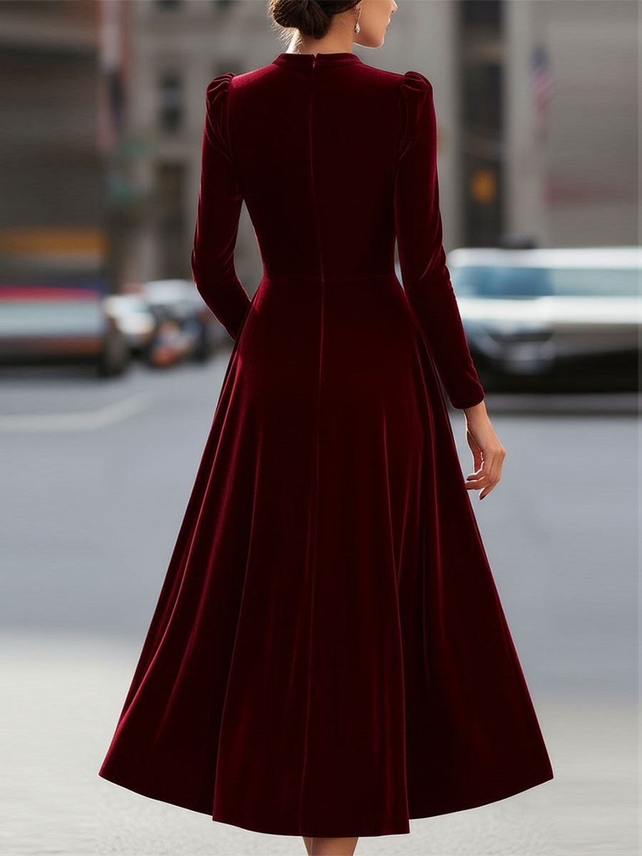 Margot Velvet Midi Dress Royal Blue 6
