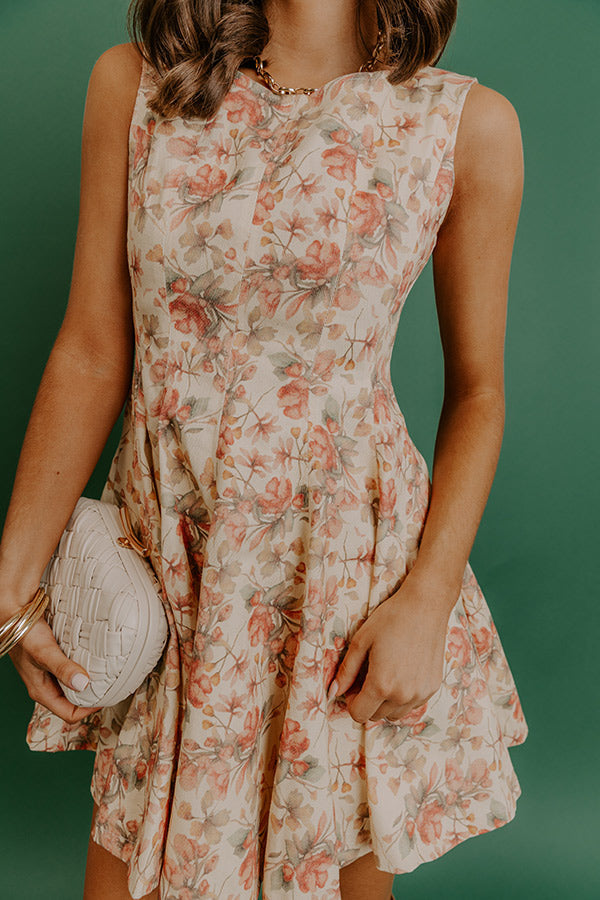 Arabella Floral Denim Mini Dress yellow 6