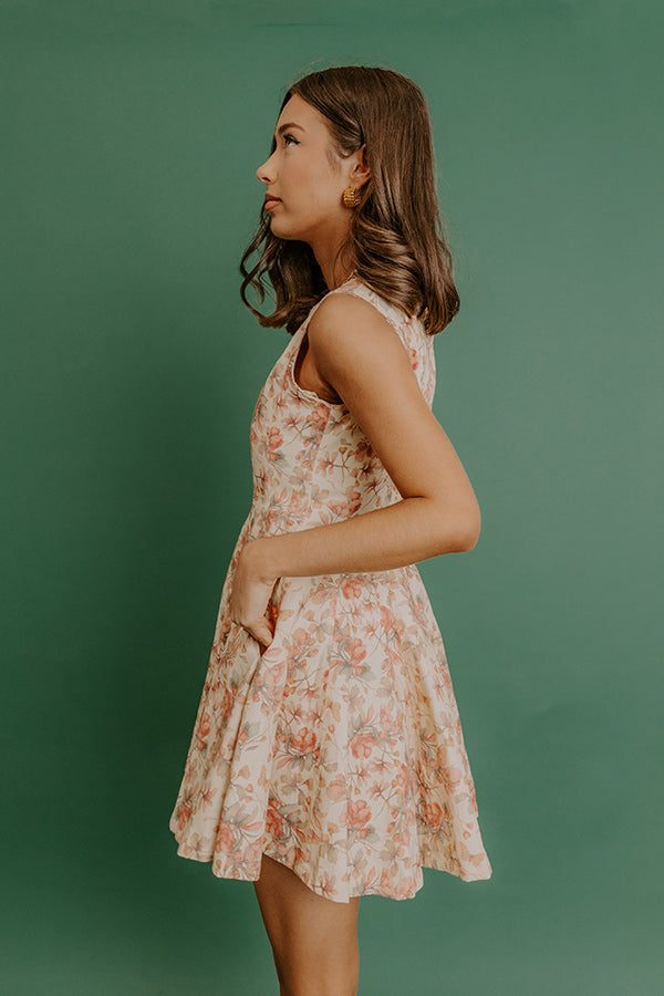 Arabella Floral Denim Mini Dress yellow 5