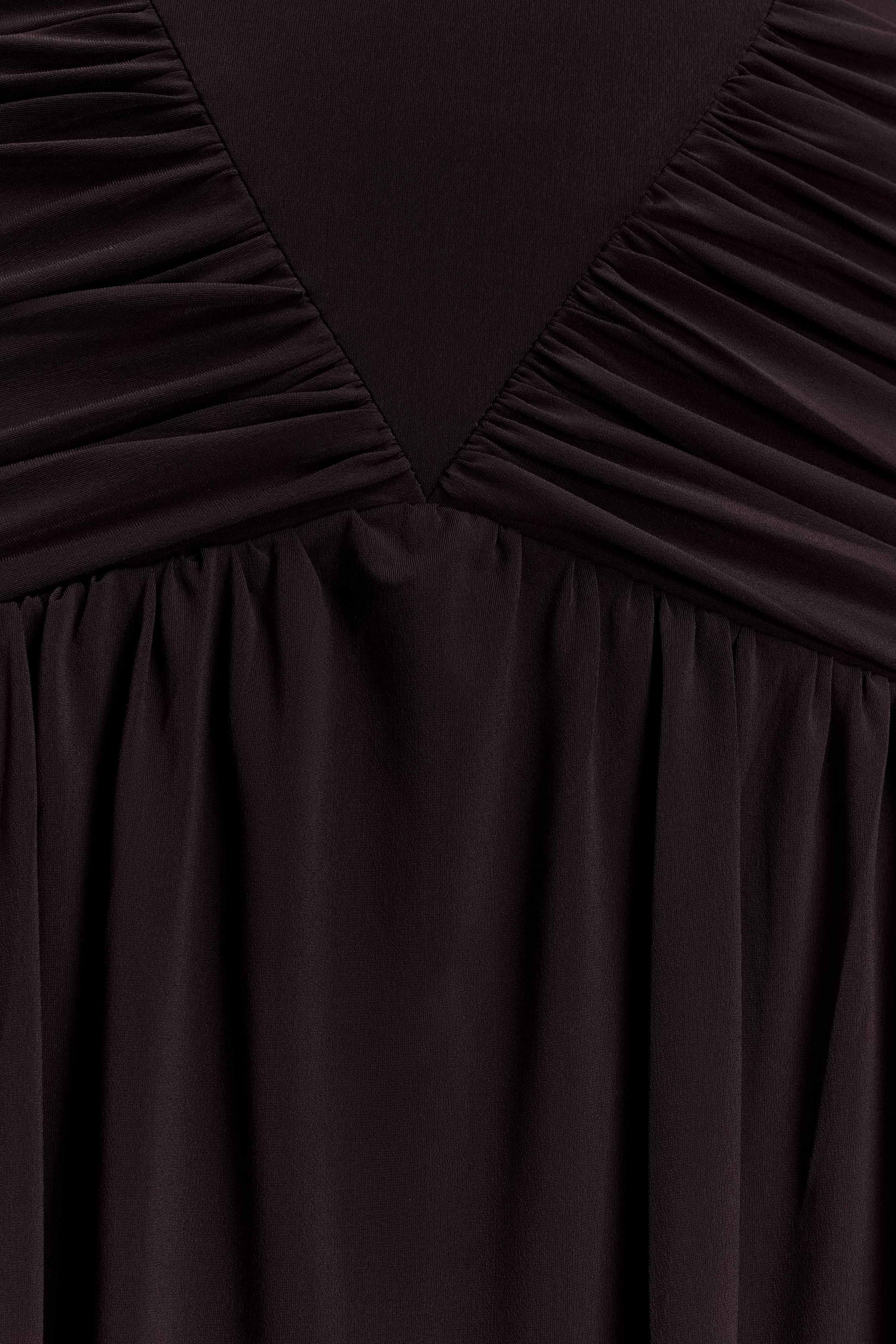 Emory Jersey Cape Maxi Dress in Navy Chocolate 6