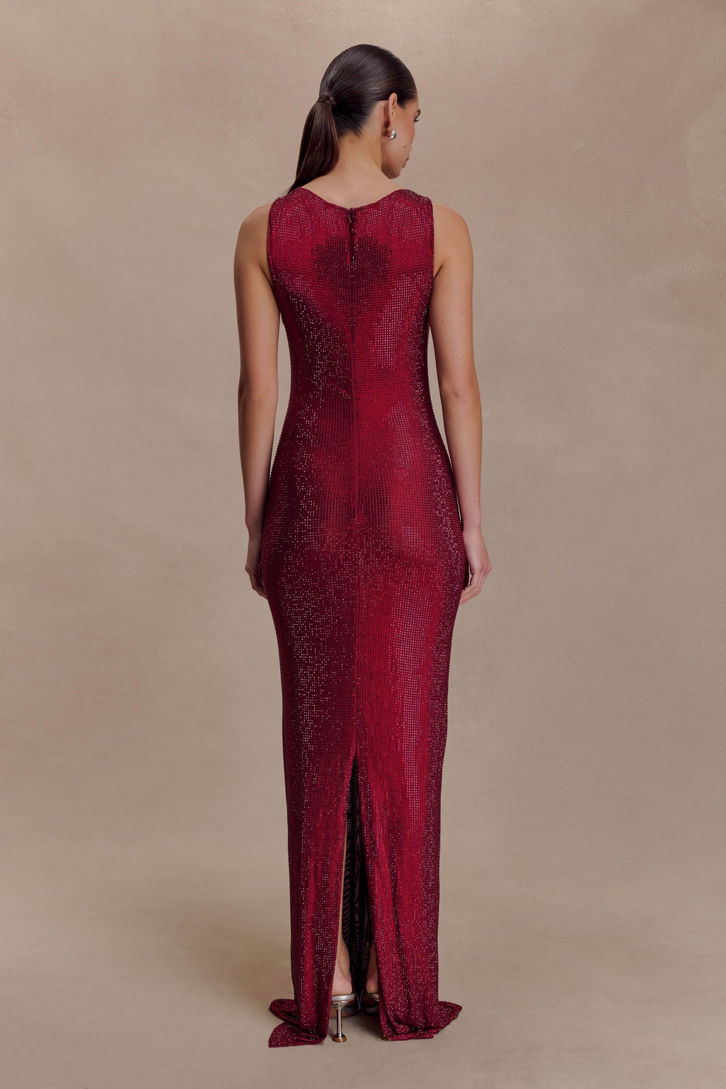 Magnolia Diamante Sleeveless Maxi Dress in Chocolate Chocolate 6
