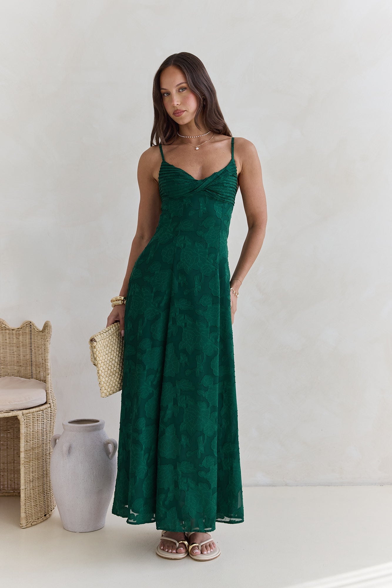 Habita Forest Green Maxi Dress 9