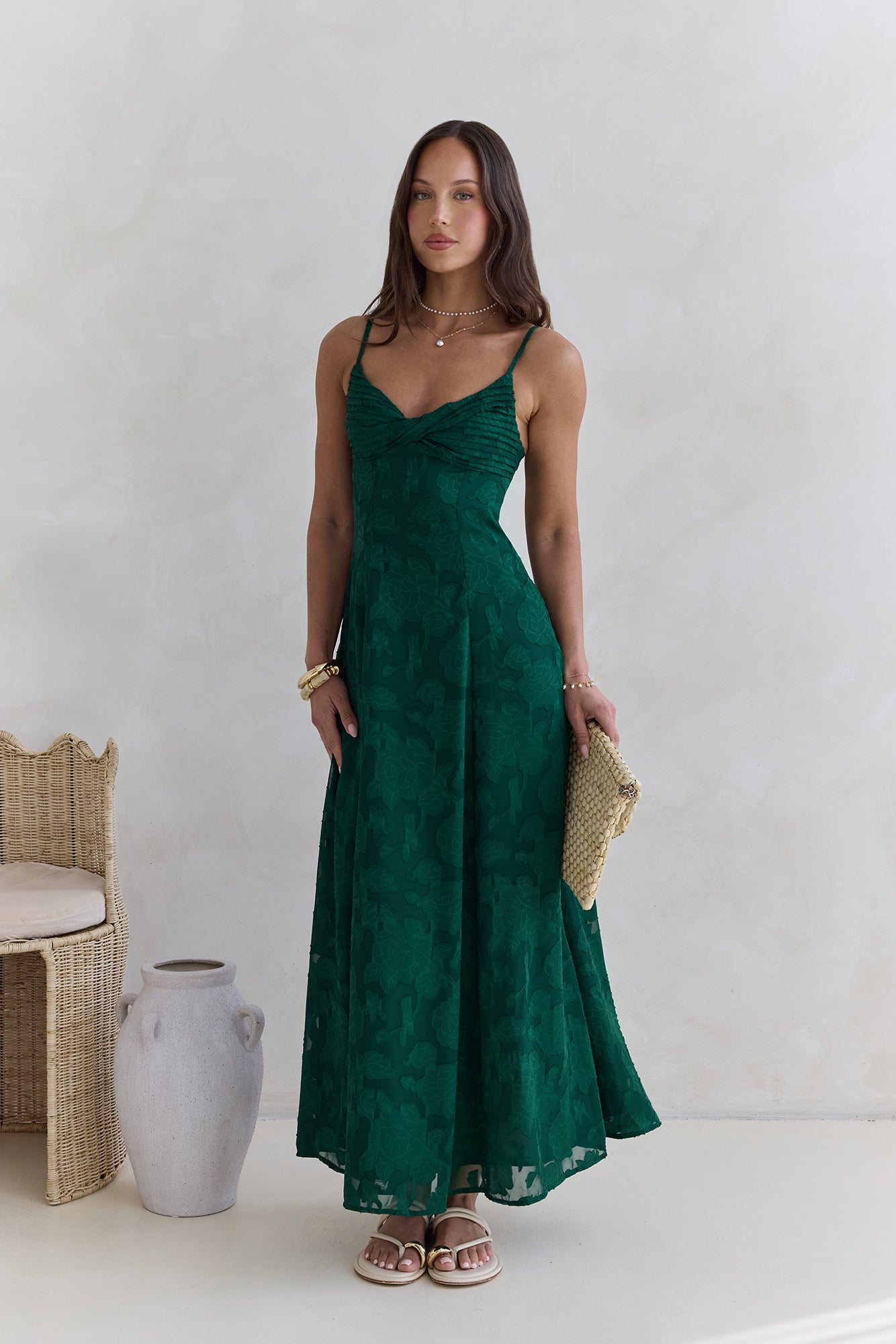 Habita Forest Green Maxi Dress 3