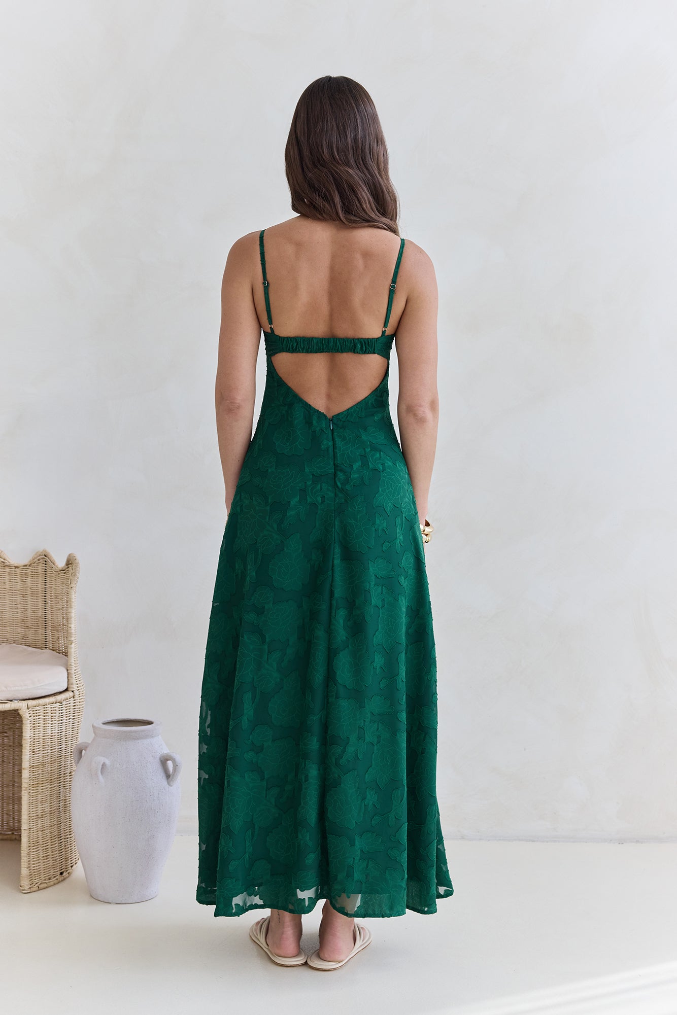 Habita Forest Green Maxi Dress 10