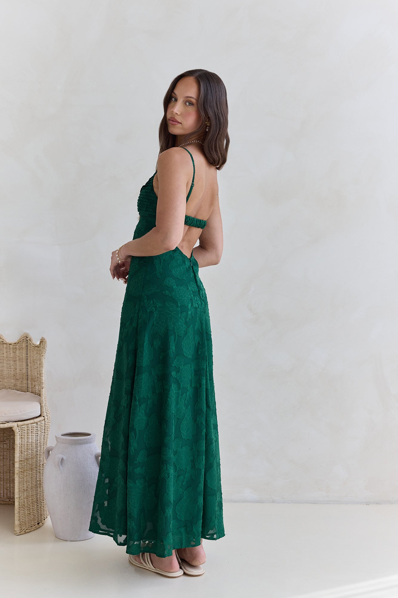 Habita Forest Green Maxi Dress 7
