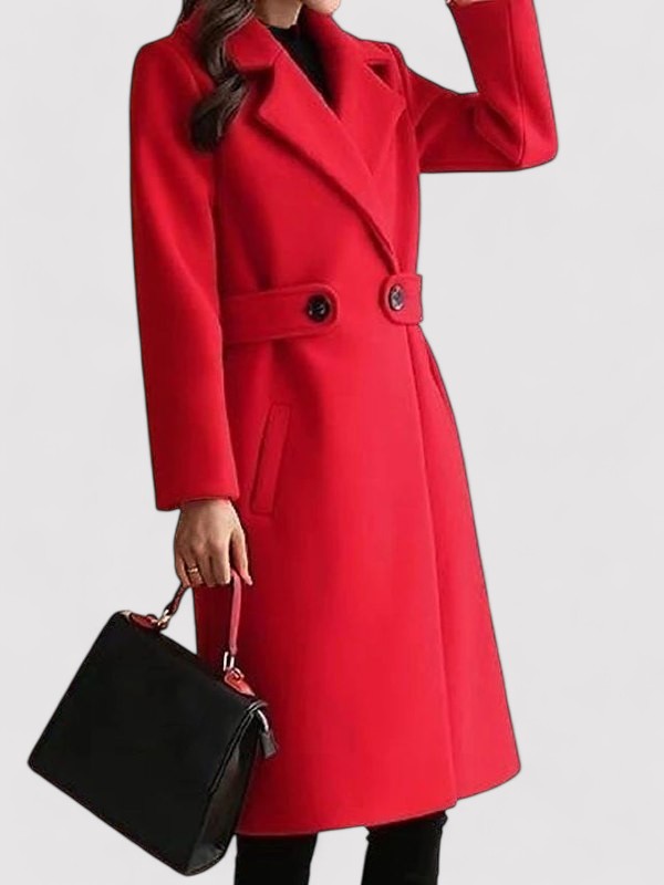 Skyler Belted Coat Red 7