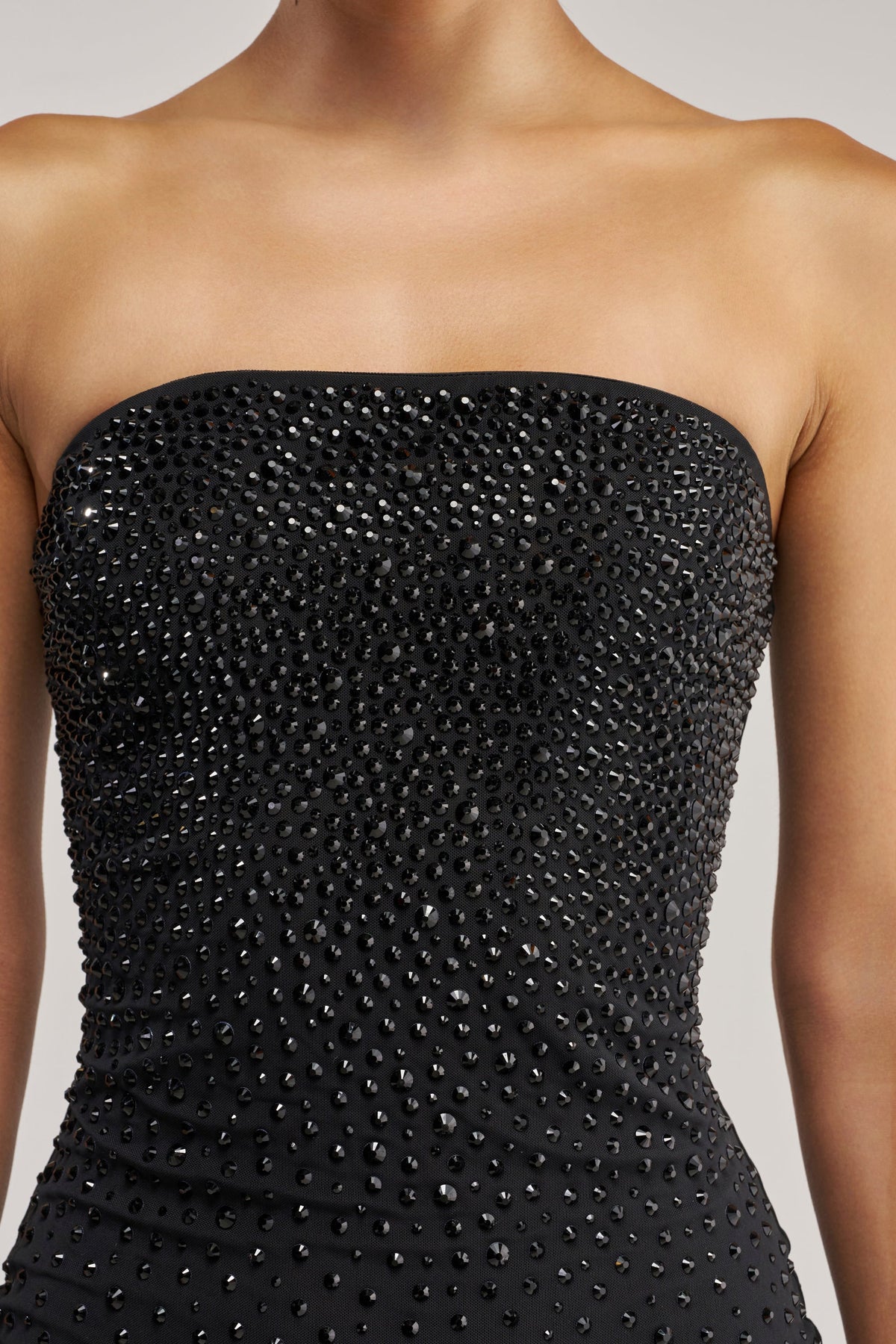 Akira Rhinestone Mini Dress in Black BLACK 8