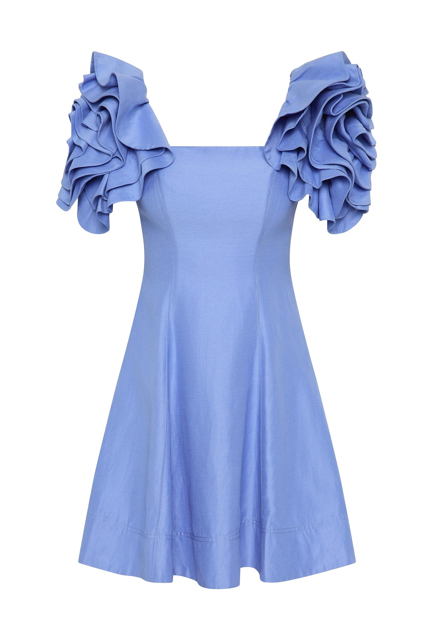 Twyla Silk Mini Dress OYSTER BLUE 2