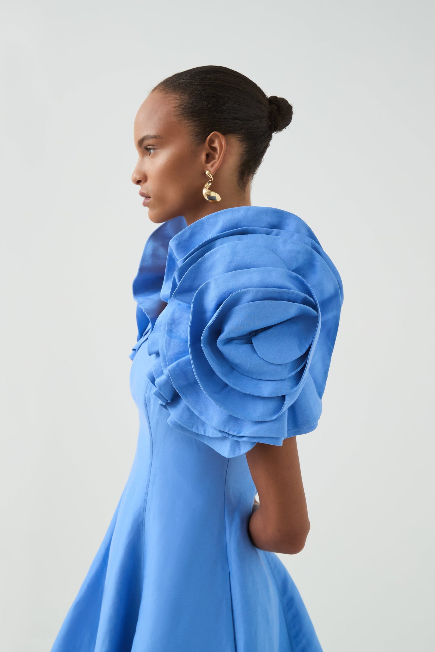 Twyla Silk Mini Dress OYSTER BLUE 4