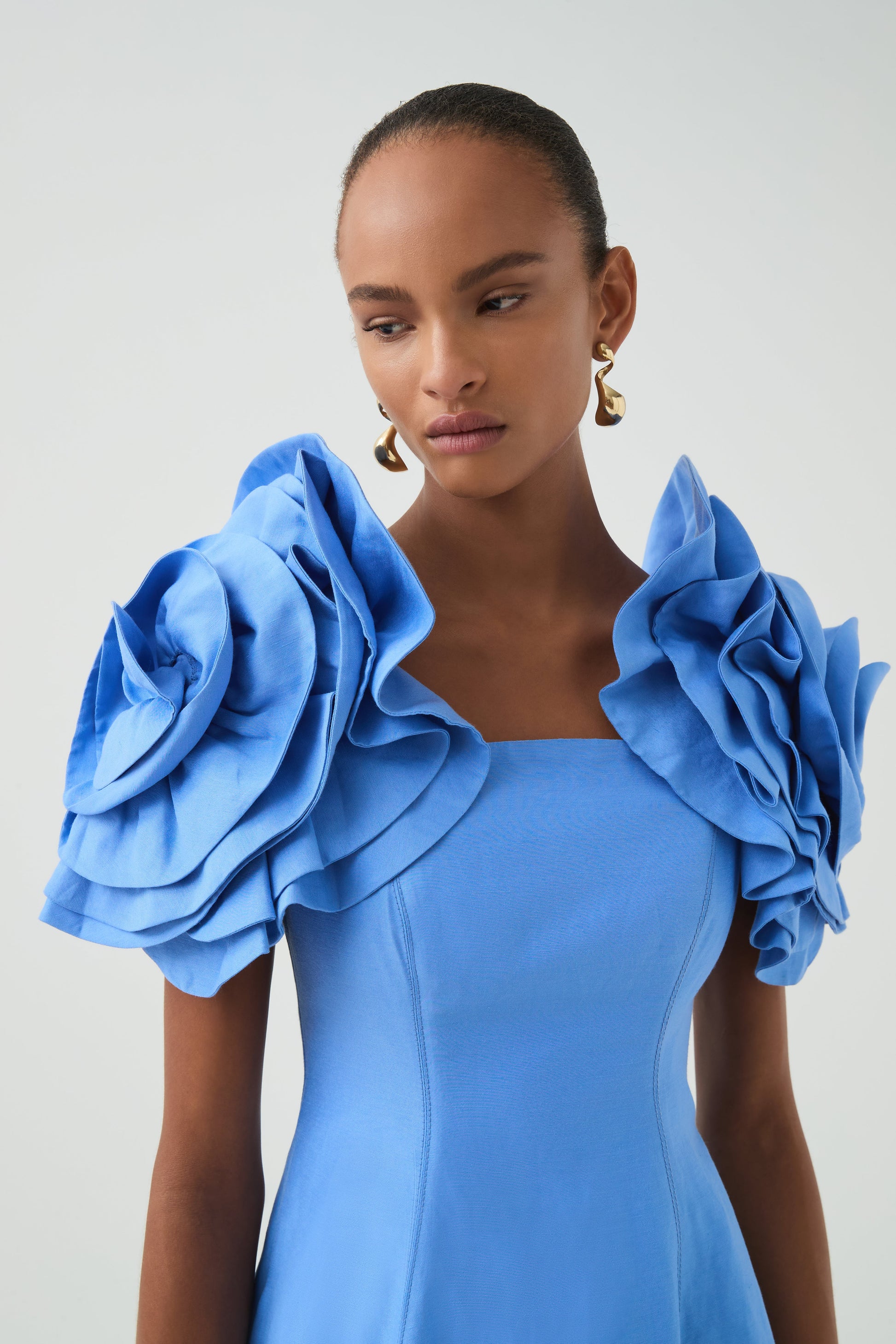 Twyla Silk Mini Dress OYSTER BLUE 5