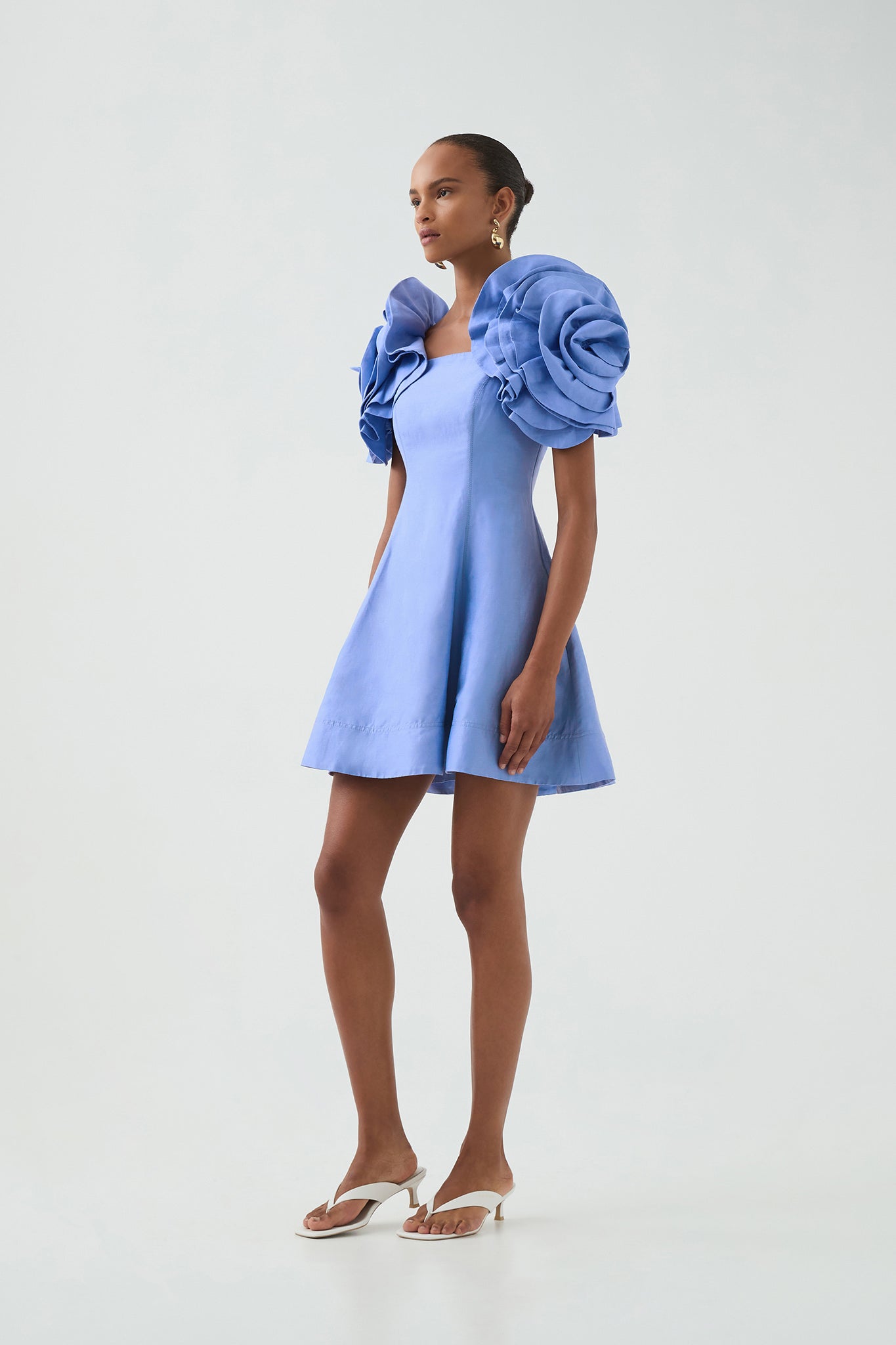 Twyla Silk Mini Dress OYSTER BLUE 6