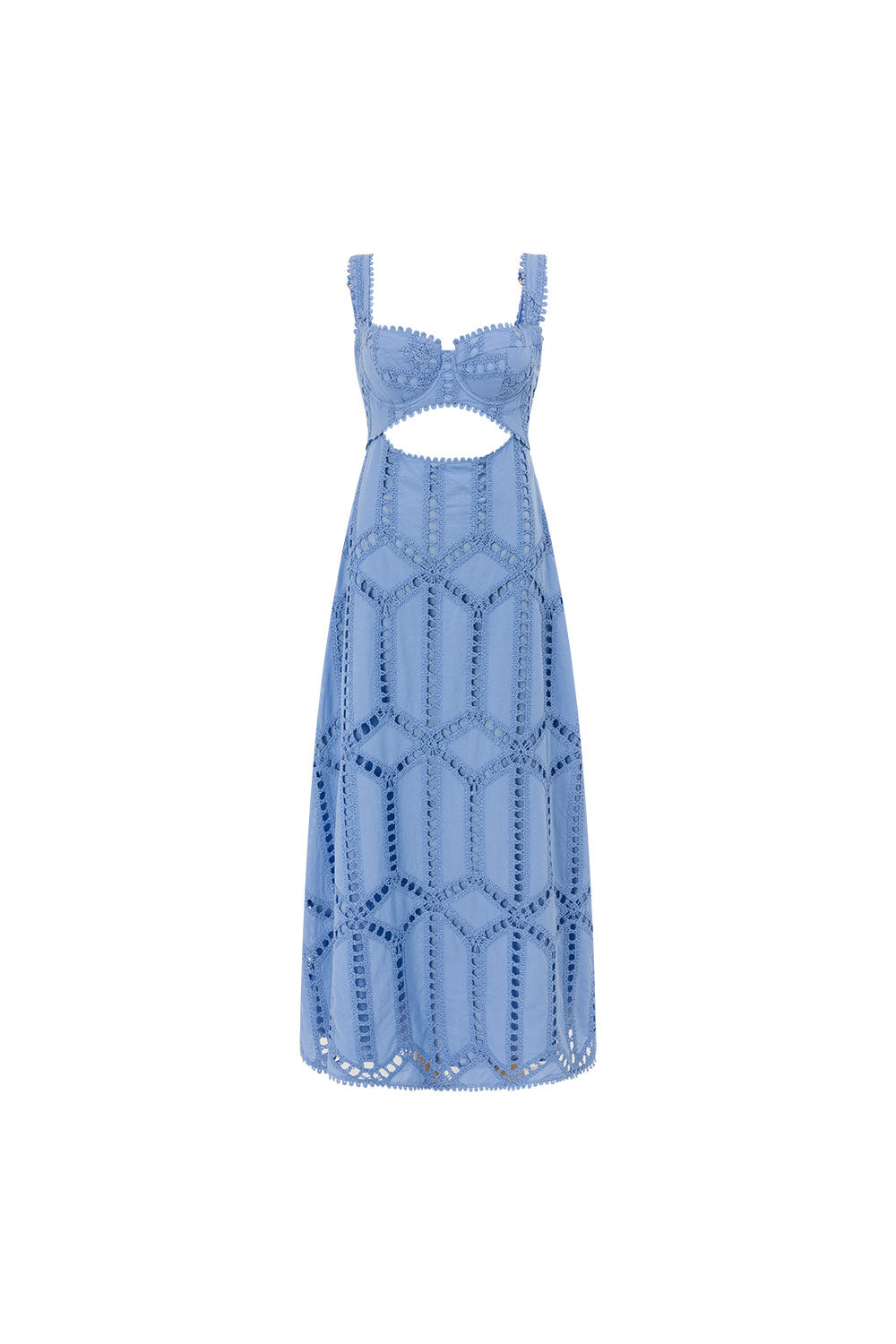 Camilla Cutwork Cotton Maxi Dress 9