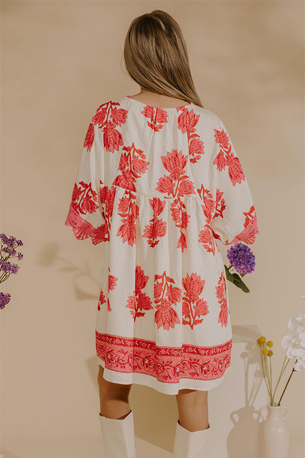 Amelie Floral Mini Dress Pink 4