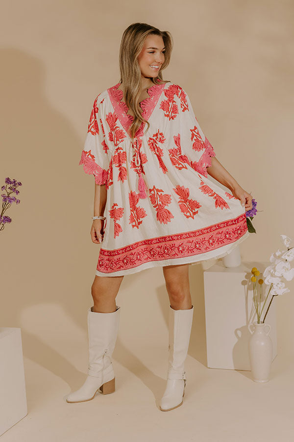 Amelie Floral Mini Dress Pink 6