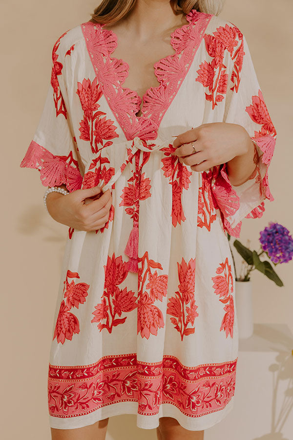 Amelie Floral Mini Dress Pink 5
